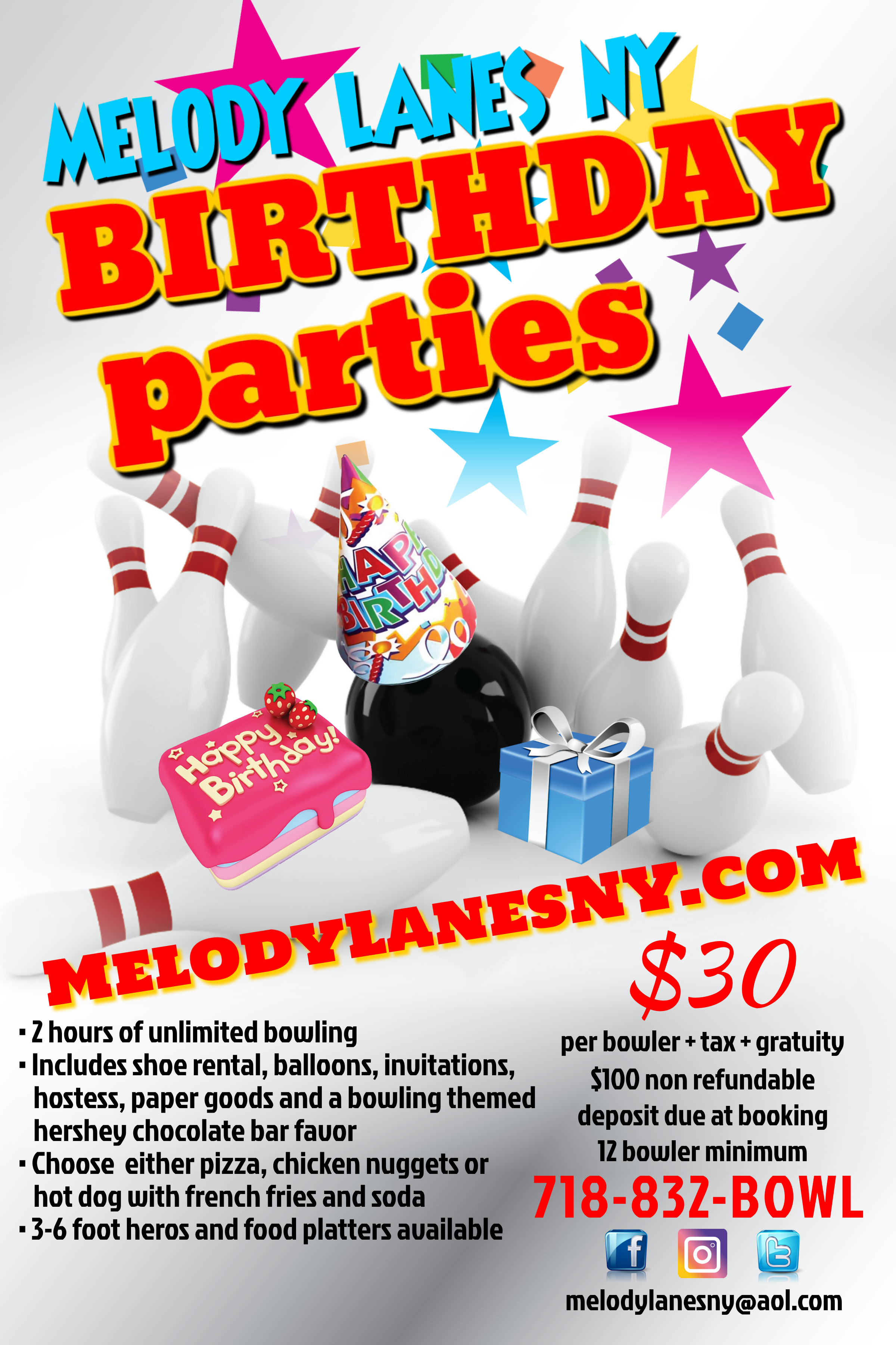 bowling parties package